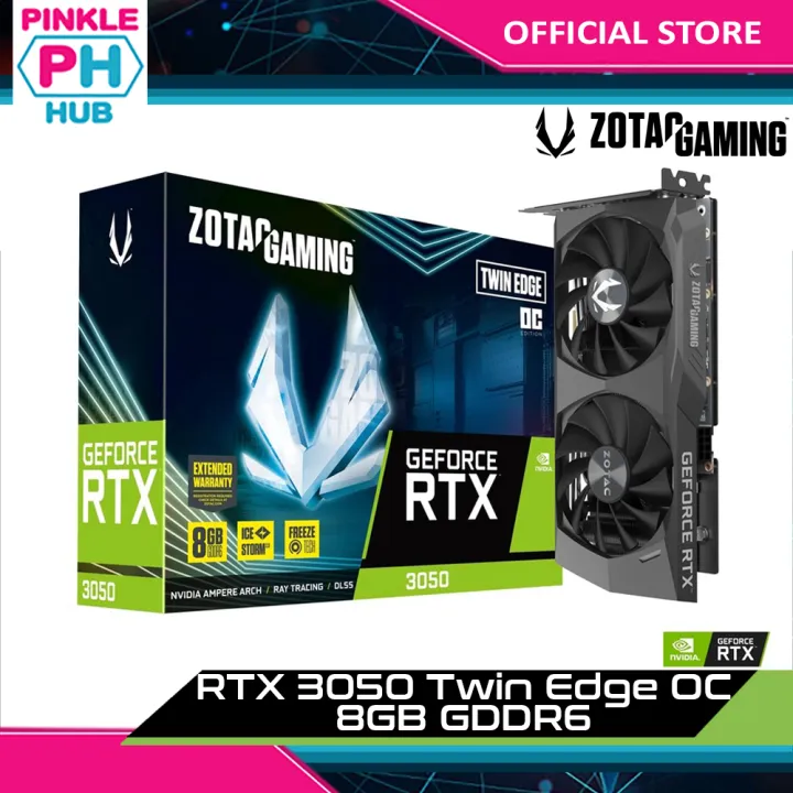PinkleHub | Zotac Gaming GeForce® RTX 3050 Twin Edge OC - 8GB GDDR6, 128  bit, 3xDP 1.4a, 1xHDMI 2.1 (ZT-A30500H-10M) | Lazada PH