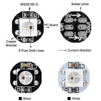 5V WS2812B LED ชิปฮีทซิงค์ Board WS2811 IC 5050 SMD RGB LED 10X3มม.แอดเดรสแอดเดรสสีดำสีขาว PCB 10Pcs 100Pcs