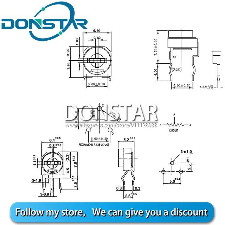 20pcs-trimpot-trimmer-potentiometer-variable-resistor-rm065-rm-065-100-200-500-1k-2k-5k-10k-20k-50k-100k-200k-500k-1m-ohm-dip-3