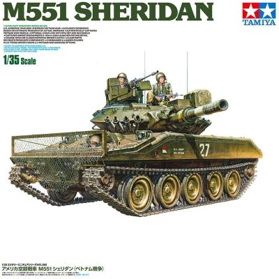 Tamiya 35365 1/35สเกล U.S M551ถังเชอริแดนชุดสร้างหุ่นประกอบ Hoy ของเล่นพลาสติกสำหรับคอลเลกชัน S