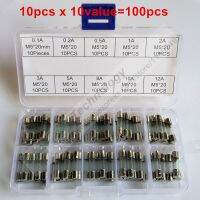 【DT】hot！ 100pcs Fast Blow Glass Tube Fuse 10pcs x 10 value Assortment Kit 5 20 mm 0.1A 0.2A 0.5A 1A 5A 8A 10A 12A /250V