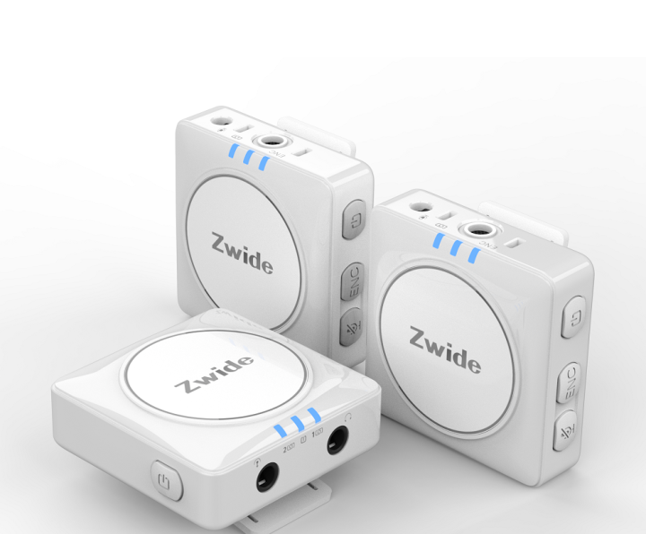 Zwide Wireless Microphone Noise Cancellation Mini Lapel Mic for