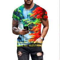 2023 newNew Fashion Scenery T Shirt MenWomen Casual Runing Short Sleeve Sports T-shirt