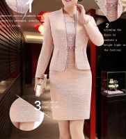 【YF】 Lace Mother of the Bride Dresses Knee Length 2 Piece with Jacket Dress High Quality Wedding Party Groom Gown 2022