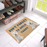 CLOOCL Dont Forget To Smile Today Pet Dog Westie Welcome Mats 3D Doormat Absorbent Non-slip Mat Bathroom Kitchen Drop Shipping