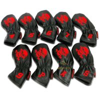 2023► New golf irons set club cap cover Fashion personality skull pattern PU head cover with number label