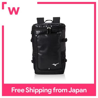 Mizuno กระเป๋าเป้สะพายหลังกระเป๋าสะพายหลังผ้าใบกันน้ำ30ใบสีดำ,กระเป๋าเป้สะพายหลังจุของได้เยอะสำหรับกิจกรรมในคลับและยูนิเซ็กส์กระเป๋านักเรียนรองเท้ากระเป๋าใส่ของสะท้อน33JD3105