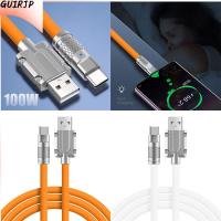 GUIRJP 6A สายข้อมูลพลังงานสูงชาร์จได้อย่างรวดเร็วโลหะผสมสังกะสี PD 100W USB C เป็นสายเคเบิลชนิด C USB