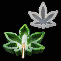 BOKALI 1ชุดที่บดสมุนไพร + Maple Leaf Ashtray ยางซิลิโคนแม่พิมพ์หล่อแม่พิมพ์เรซินสังเคราะห์เครื่องมือ