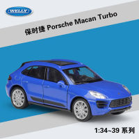 AWELLY 1:36 Porsche Macan Turbo SUV โลหะผสมหรูหรารถ Diecast ดึงกลับรถรุ่นของเล่นคอลเลกชัน Xmas GiftM