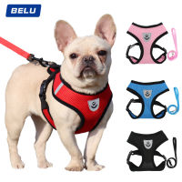 Cat Dog Harness Collar Adjustable Vest Training Walking Lead Leash Soft Polyester Mesh Suitable for small and medium-sized s