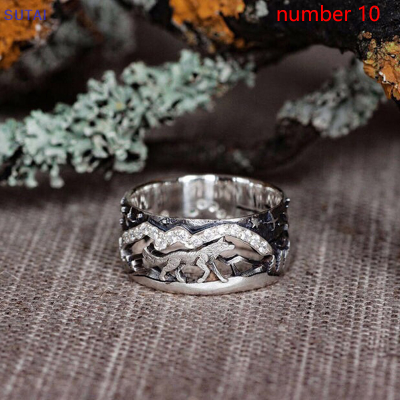 💖【Lowest price】SUTAI แหวนคู่รักรูปดาวพระจันทร์ชุดแหวนสแตนเลสสำหรับผู้หญิงผู้ชายชุดเครื่องประดับสุดน่ารัก
