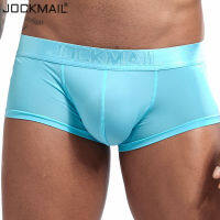 【2023】 Jockmail บางเฉียบน้ำแข็งเซ็กซี่ชุดชั้นในชายนักมวยแข็งนูนบุรุษกางเกงสั้นกางเกงสลิป H Omme Cueca เกย์นักมวยชาย