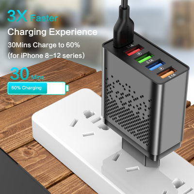 Olaf 68W 5พอร์ต USB Charger Fast Charger Adapter ชาร์จศัพท์มือถือสำหรับ 13 12 11 Samsung Usb Chargeur
