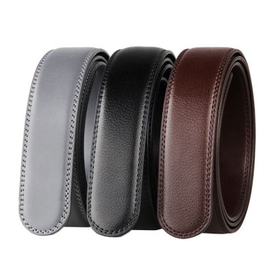 New Mens Automatic Buckle Belts No Buckle Belt Men High Quality Male Genuine Strap Jeans Belt Free Shipping 3.5cm