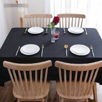 Pure Black Tablecloths Square Tablecloths Dining Tables and Coffee Table Covers Antifouling Tablecloths In Restaurants