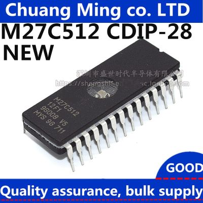 【The-Best】 จัดส่งฟรี5-10ชิ้นใหม่ ST M27C512-12F1 M27C512-10F1 27C512 DIP-28 EPROM IC ชิปไดรฟ์ IC