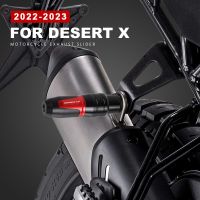 อลูมิเนียม CNC รถจักรยานยนต์แผ่นเลื่อนไอเสียสำหรับ Ducati Desert X อุปกรณ์เสริม DesertX 2022-2023กรอบฝาครอบป้องกันการตก