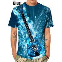 2023 new2023 Fashion MensWomens Music Bass Guitar DJ Funny 3D Print Casual Short Sleeve T-Shirt