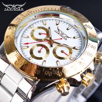 ZZOOI Jaragar Relogio Masculino Watch Men 2019 Golden Big Dial Calendar Display Automatic Steel Wrist Watches Mechanical Clock For Men