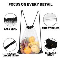 Transparent Waterproof Travel Storage Nylon String Organizer Back Backpack Stringbag Drawstring Pack Storage Bag Sports Bag B7Z4