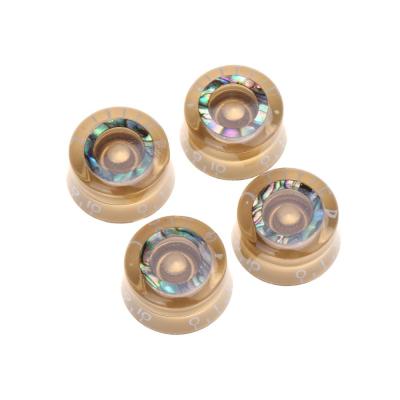 Musiclily Pro B-Stock Metric Size Abalone Circle Top Guitar Speed Control Knobs for Epiphone Les Paul SG Style  Gold(Set of 4) Guitar Bass Accessories