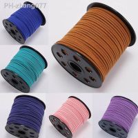 10m/lot 2.5 mm Flat Faux Suede Braided Cord Korean Velvet Leather Handmade Thread String Rope For DIY Jewelry Making Supplies