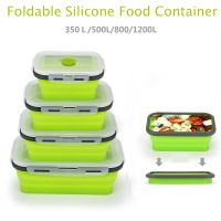 Collapsible Silicone Food Container Portable Bento Lunch Box Microware Home Kitchen Outdoor Food Storage Containers Box