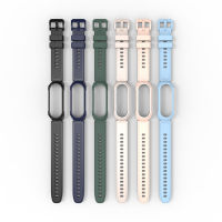 สายรัดสำหรับ Xiaomi Mi Band 8 7 6 5 4สายนาฬิกาซิลิโคนสายรัดป้องกันคลุมทั้งหมดสปอร์ต Mi Band 4 5 6 7 8