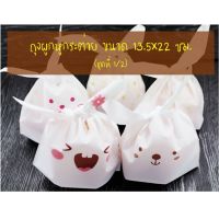 ถุงผูกหูกระต่าย ขนาด 13.5x22 ซม. แพ็คละ 47-50 ใบ (ชุดที่ 1/2)