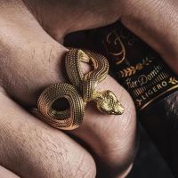 Vintage Handmade Goth Punk Snake Rings For Women Men Hip Hop Rock Gold Rings Snake Jewelry Accessories girl Gift