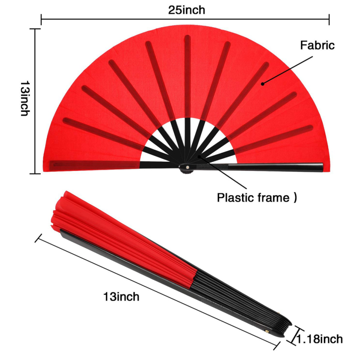 10-pieces-folding-fan-nylon-cloth-handheld-folding-fan-chinese-tai-fan-decoration-fold-hand-fan