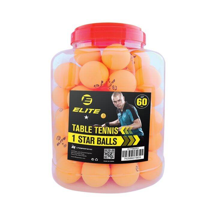 Jar of 60 pcs 1 Star Table Tennis Ping Pong Balls Elite Lazada PH