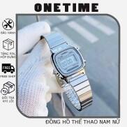 Đồng hồ nữ Casio La670 thiết kế thời trang, dây thép không gỉ sáng bóng