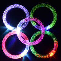 Jingg [MOILYS] Unisex เสียงควบคุมเสียง LED Light Up สร้อยข้อมือเปิดใช้งานเรืองแสงแฟลชกำไลข้อมือ