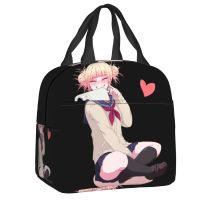 ㍿ Toga Himiko Love Insulated Lunch Bag for Camping Japan Anime My Hero Academia Leakproof Cooler Thermal Lunch Box Women Children