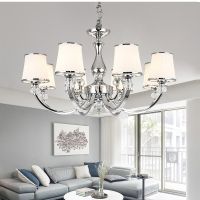 Modern Silver LED Living Room Chandelier Wall Lamp Indoor Lighting Room Lamp Luxury Interior Decoration LED lighting