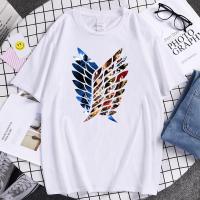 T-Shirt Anime Attack On Titan Printed Short Sleeve Tshirts Man High Quality Casual Shirts For Men Cotton Fashion Clothing Mens S-4XL-5XL-6XL