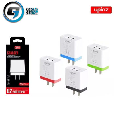 หัวชาร์จเร็ว USB UPINZ Adapter (2.1A) รุ่น U2 หัวชาร์จ 2 ช่อง ของแท้ 100% รับประกัน1ปี BY GESUS STORE
