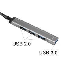 A9LC 4-Port Usb Hub 3.0 2.0 Splitter Laptop Computer Notebook Accessories for Aluminum Multi Extender Gadget