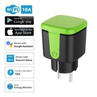 Outdoor Smart Wifi Plug EU Smart Socket 16A IP44 WiFi Tuya Smart Voice Control Power Meter Waterproof Mini Plug Ratchets Sockets