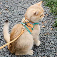 Escape Proof Cat Harness Leashes Set Reflective Adjustable Cat Collar Puppy Outdoor Training Vest Soft Harness Accessories