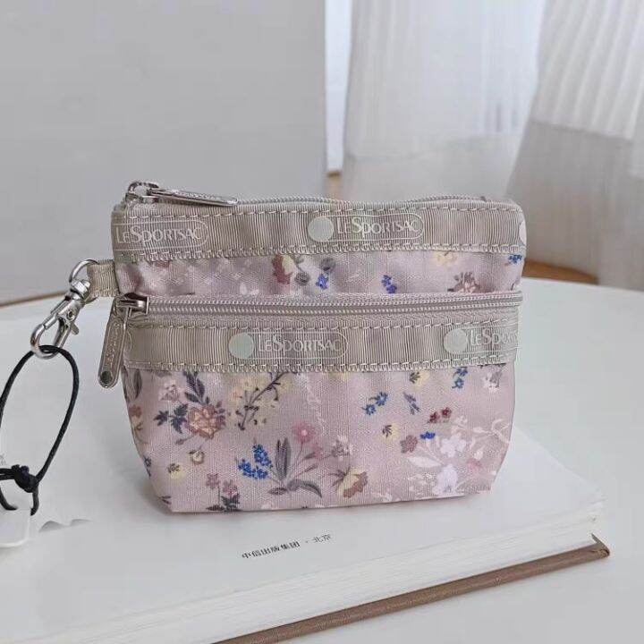 lesportsac-2023-สามารถใส่ใบขับขี่กระเป๋าใส่อุปกรณ์เสริมหูฟังลำลองกระเป๋าใส่บัตรขนาดเล็กกระเป๋าเก็บเครื่องสำอาง3394