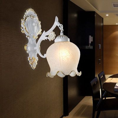 Golden generation minimalist hotel bedside corridor glass wall lamp LED aisle single head European wall lamp