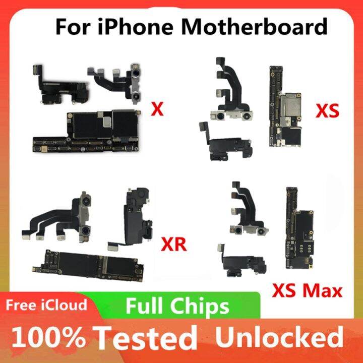 Unlocked For X XS MAX Motherboard For XR Original NO Icloud Support OS