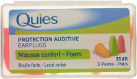 Quies Pair Of Foam Earplugs Of Earplugs - Pack Of 3