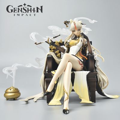 ZZOOI New Genshin Impact Ningguang Anime Figure Genshin Impact Zhongli Action Figure Klee/Paimon Figurine Collection Model Doll Toys