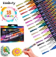 6/12/18/24 Colors 0.7mm Metallic Marker Pens Set Acrylic Paints DIY Drawing Graffiti Painting School Supply Art StationeryHighlighters  Markers