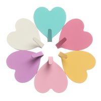 【YF】 1pc Metal Heart-shaped  Cartoon Chef Shape Strong Adhesive Paste Wall Bearing Kitchen Hook No Trace Waterproof Bathroom Supplies