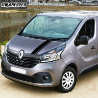 1set Car Styling Head Bonnet Stripes Decor Stickers For Renault Trafic Vinyl Decals Auto Hood Engine Cover Sport Stickers